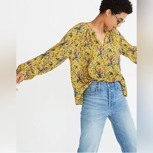 Madewell × Karen Walker Silk Floral Gennaker Top